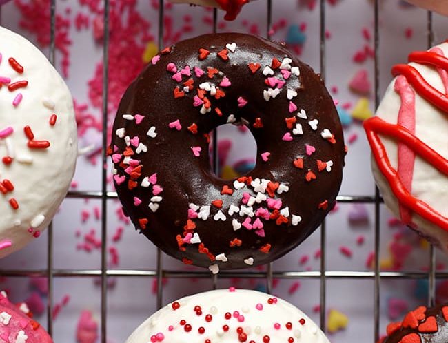 Red Velvet Donuts - Valentine Donuts