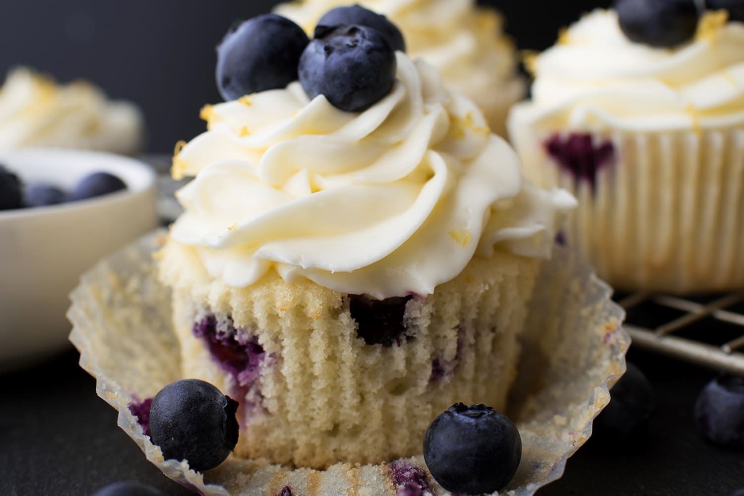 Blueberry, lemon and olive oil muffins | Sainsbury`s Magazine