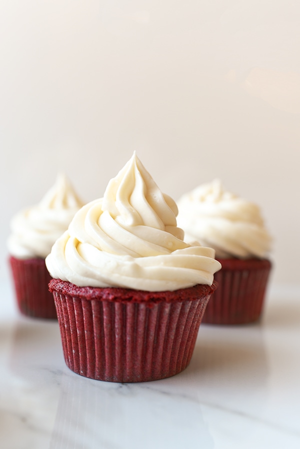 Red Velvet Cupcakes With Cream Cheese Frosting | Let's Eat Cake