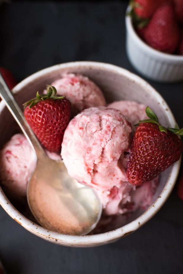 Homemade Strawberry Ice Cream Recipe | Let's Eat Cake