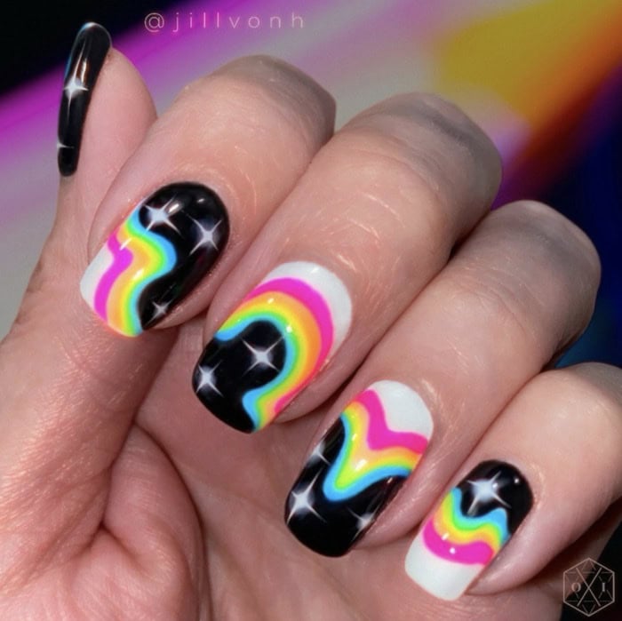 Space Themed Pride Nails