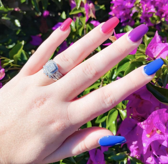 Blue Purple Bi Pride Nails