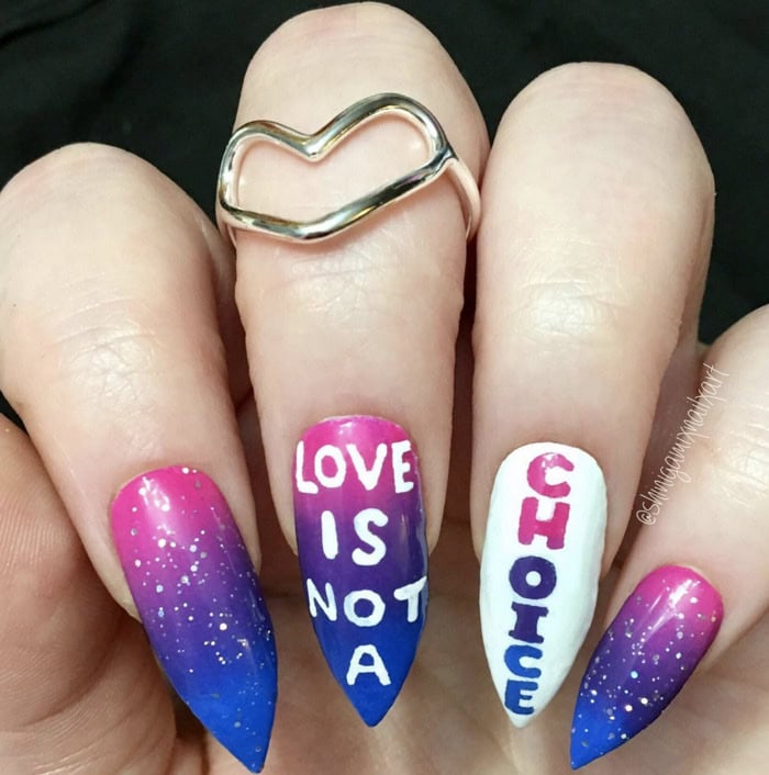 Bisexual Pride Nails