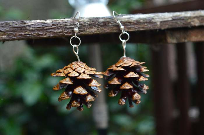 Cottagecore Fashion - Pinecone Earrings