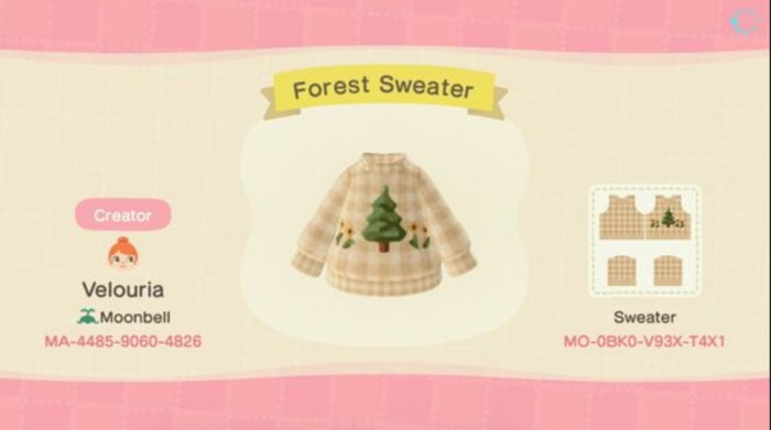 Fall Outfits Animal Crossing - Forest Sweater