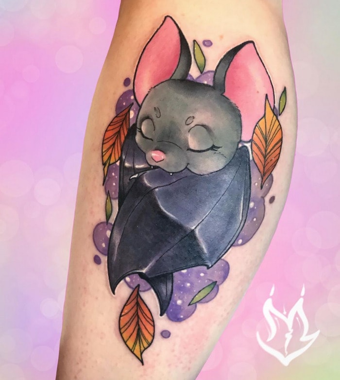 MotherDaughter Matching Fruit Bat Tattoos by Marilee at Bloom Body Art  Tampa FL  rtattoos