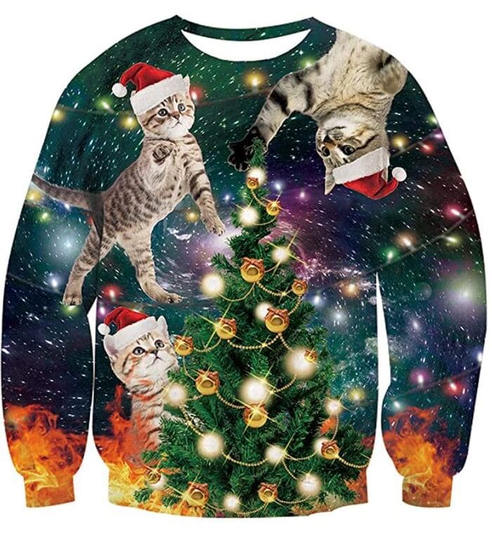 Ugly Christmas Sweaters - Christmas cats