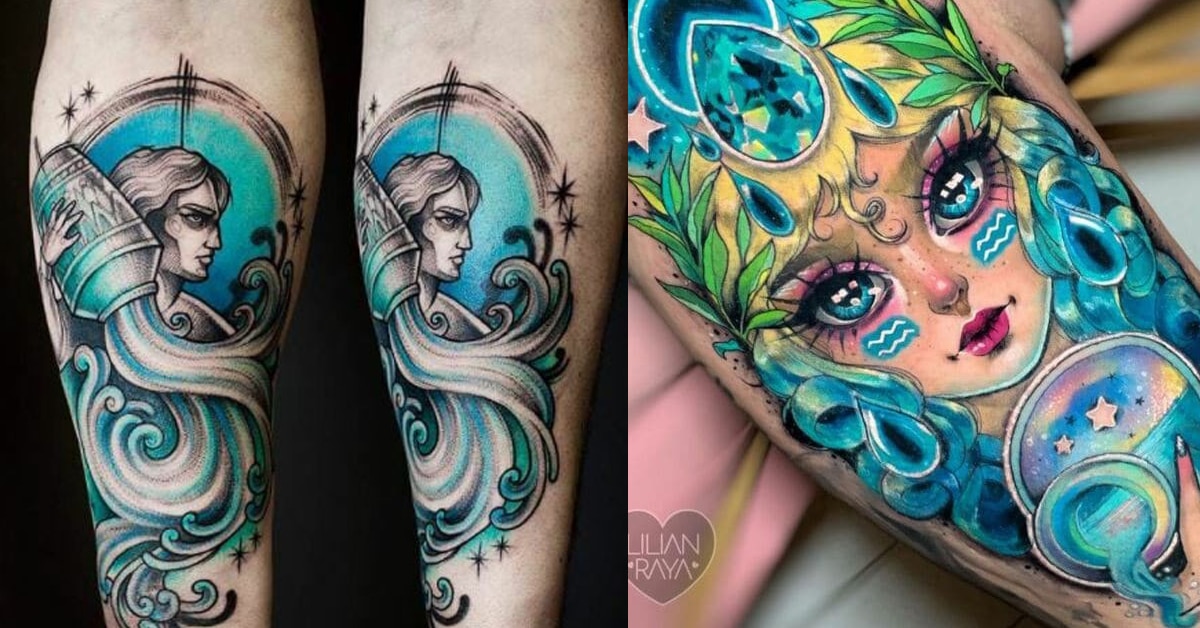 40 Best Aquarius Tattoo Designs and Ideas  The Eleventh Sign 2019