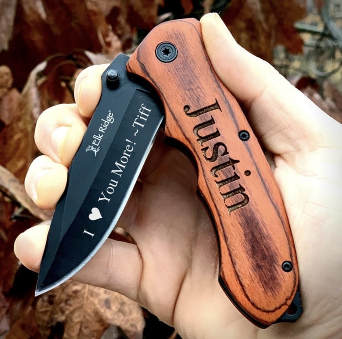 Valentines Day Gifts - engraved pocket knife