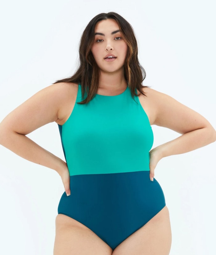 Best Swimsuits 2021 - Summersalt cove seaweed colorblock suit