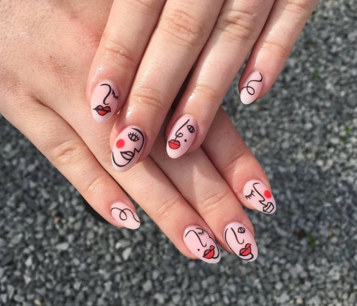 Nail Designs - Picasso line art