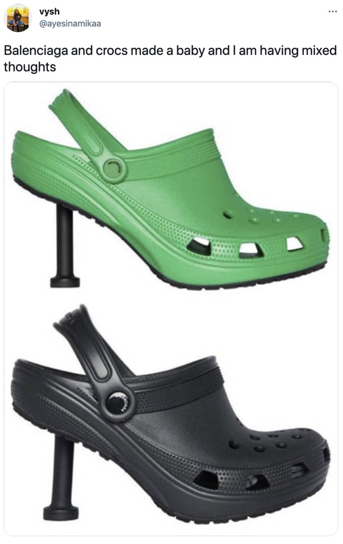 Balenciaga Stiletto Crocs - versions