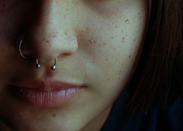 nose hoop and septum together