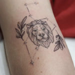 Leo Tattoo - Constellation Lion ink