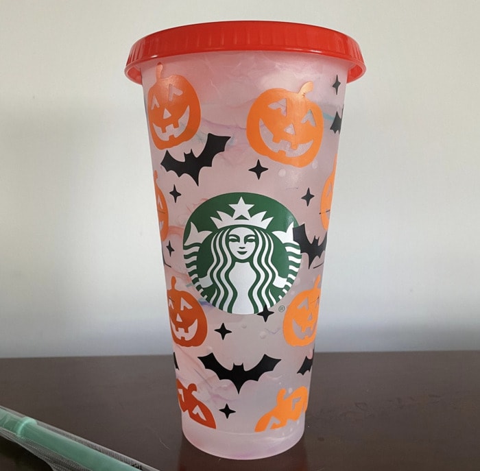 Halloween Cup/fall Cup/ Pink Slime Cup/ Starbucks Personalized