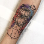 Libra Tattoo - updo watercolor