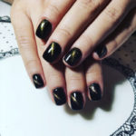 Christmas Nail Designs - black and gold