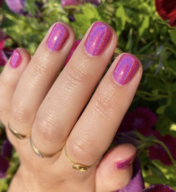 Short Nail Designs - Barbie pink