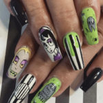 Beetlejuice Nails - cartoon design