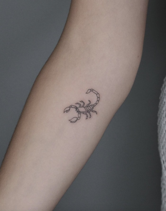scorpio tattoo pin lovesherworld  Minimalist tattoo Scorpion tattoo  Tattoos