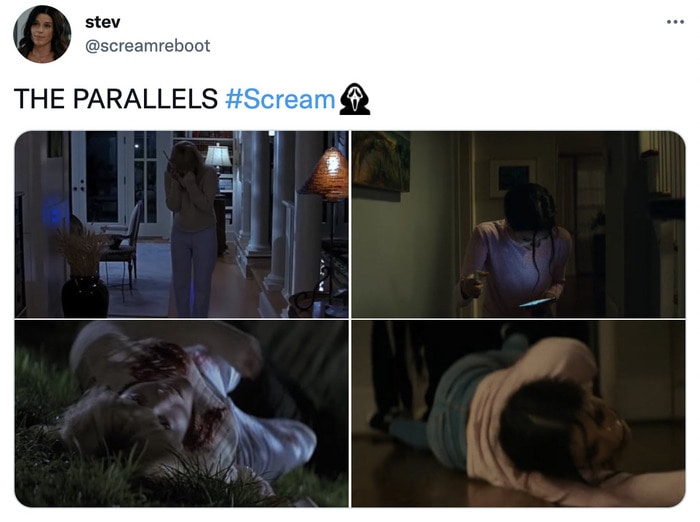 Scream Trailer Easter Eggs - opening scene parallels