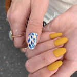 Gel Nail Designs - Mustard Yellow Nails