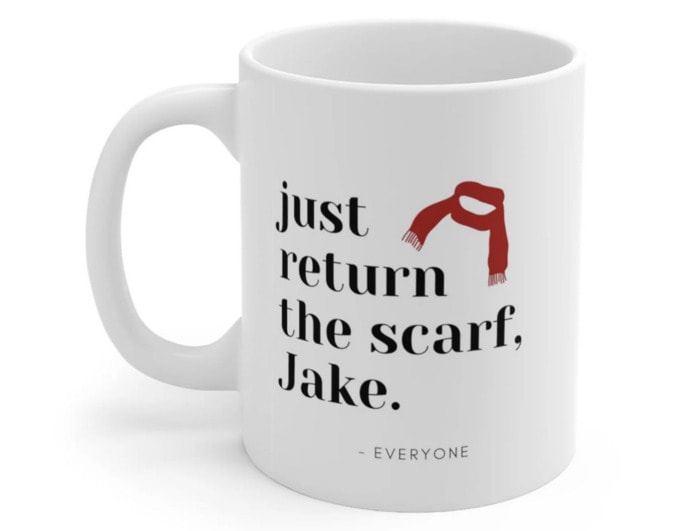 White Elephant Gift Ideas - Return the Scarf Taylor Swift mug