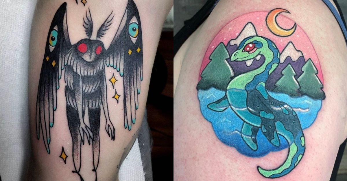 19 Cool Cryptid Tattoos From the Mothman to Nessie Let's Eat Cake