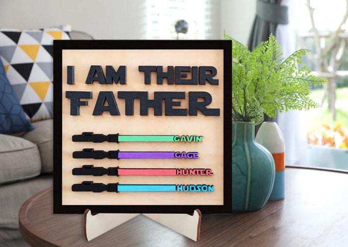 Father's Day Gift Ideas - Custom Star Wars Sign