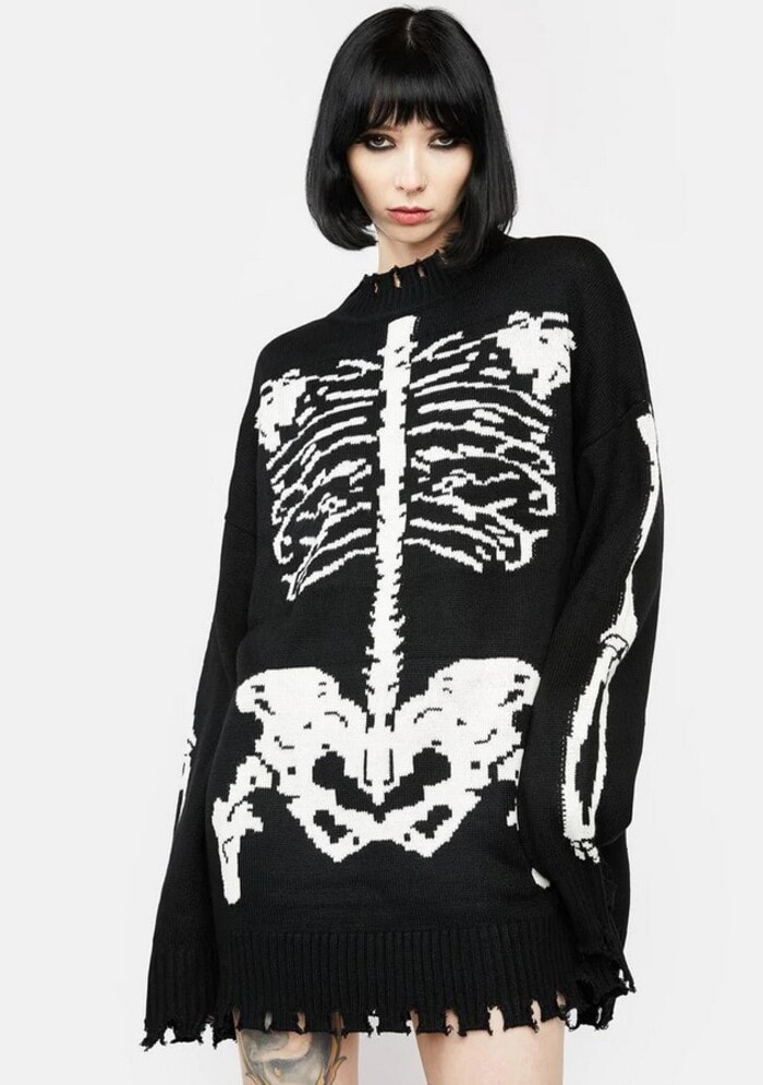 Best Halloween Sweaters - Skeleton