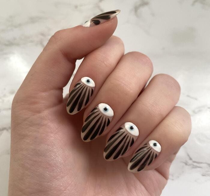 Art Deco Nails - Art Deco Eyeball Nails