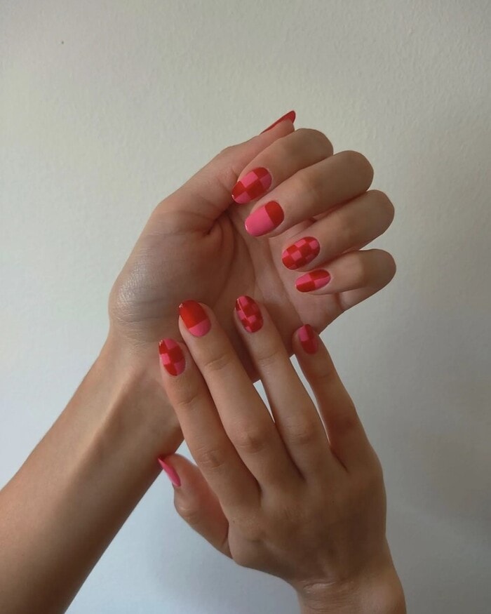 Red Valentine’s Day Nails - Getting Geometrical