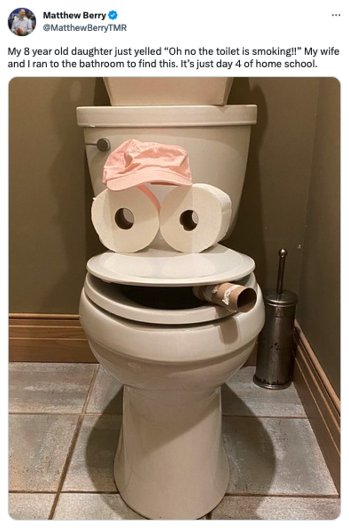 April Fools Pranks - smoking toilet