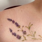 Flower tattoos- Lavender Sprig Tattoo