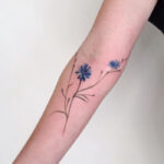 Flower tattoos- Blue Cornflower Tattoo