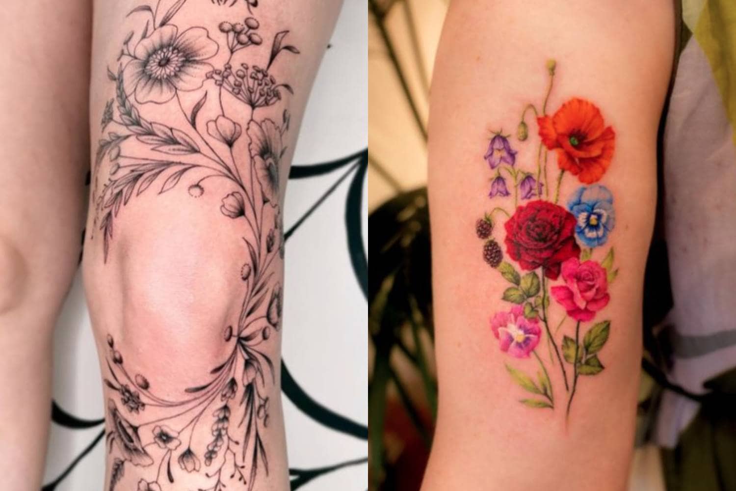 Small daisy tattoo on the inner wrist