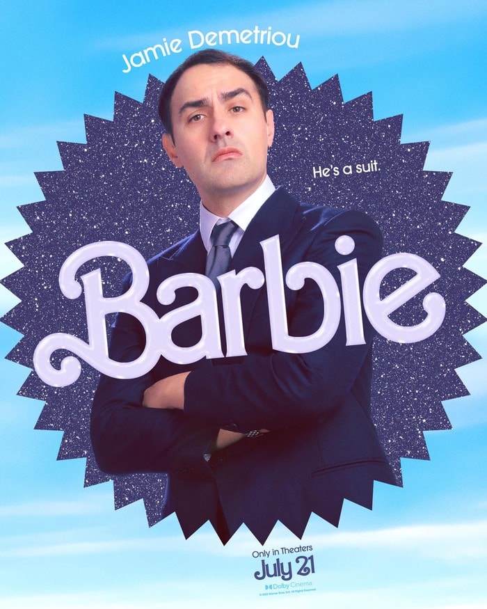 Barbie Movie Posters Characters - Jamie Demetriou suit