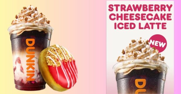 How to Order a Copycat of Dunkin UK's Strawberry Cheesecake Iced Latte ...