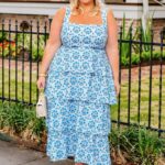 summer wedding guest dresses - light blue florals