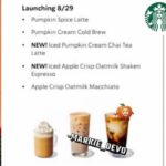 Starbucks Fall Menu 2023