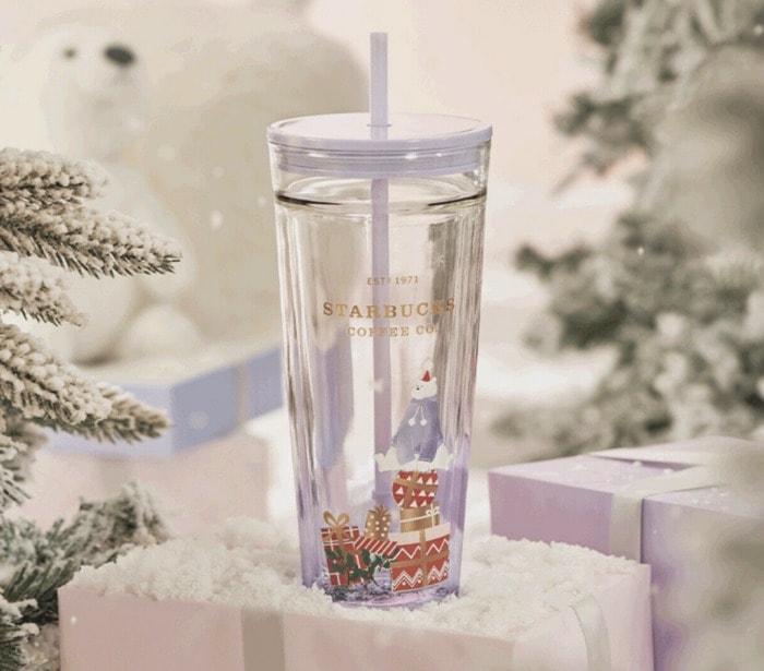 Starbucks 2021 Holiday: Polar Bear Glass Mug