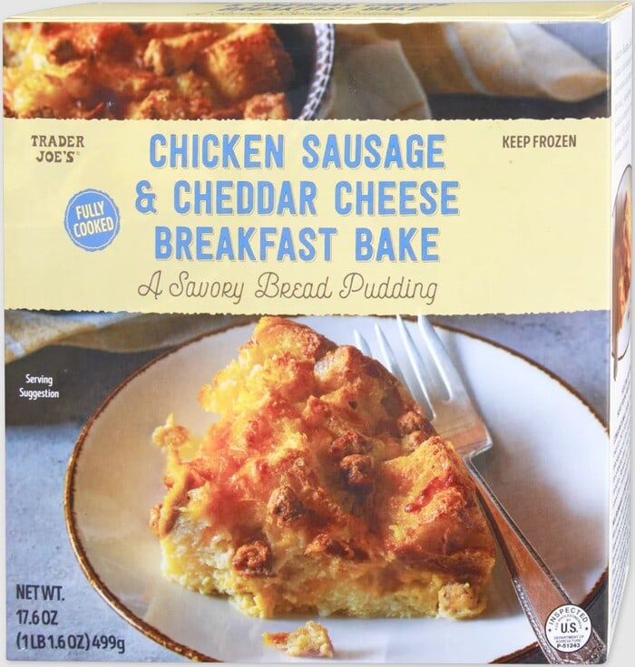 Best Trader Joe's Products December 2023 - Chicken Sausage and Cheddar Cheese Breakfast Bake