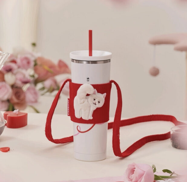 Starbucks Released a Pink Stanley Cat Cup for Valentine's Day Let's