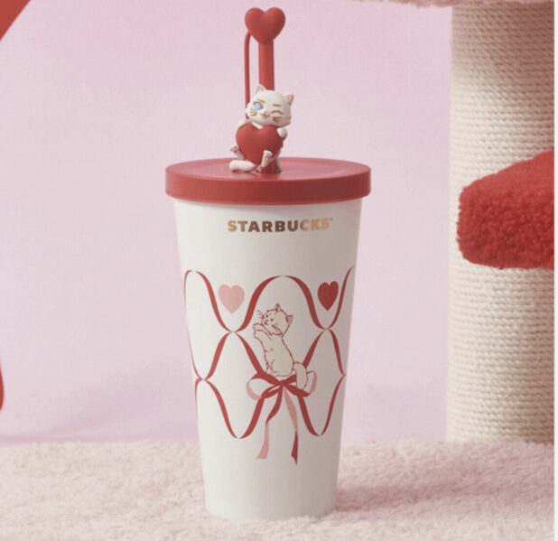 Starbucks Released a Pink Stanley Cat Cup for Valentine's Day Let's